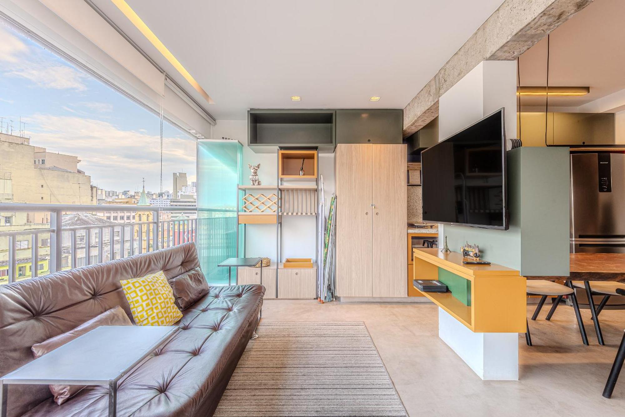 Flat Grande Em De Luxo - Centro De Apartamento *
